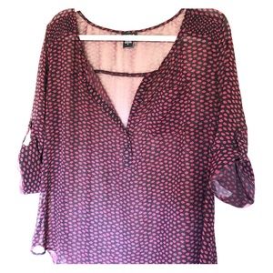 Torrid Kiss Print Blouse Size 0